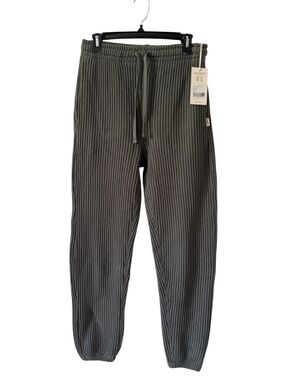 MATE The Label Waffle Knit Sweatpants Forest Green Men’s Size S NWT